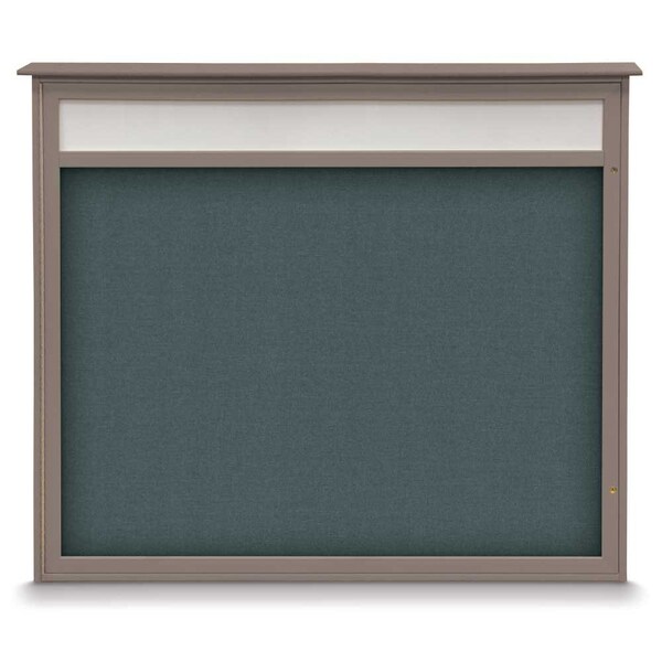 United Visual Products Double Door Enclosed Indoor Letterboard UV11255-SATIN-WHITE - main